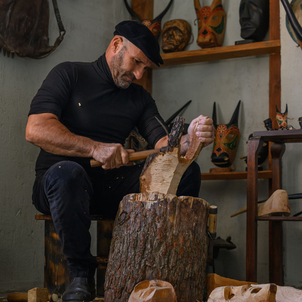 Artisanal Sardinian Mask-Crafting